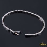 Pulsera riviere en oro blanco y diamantes.