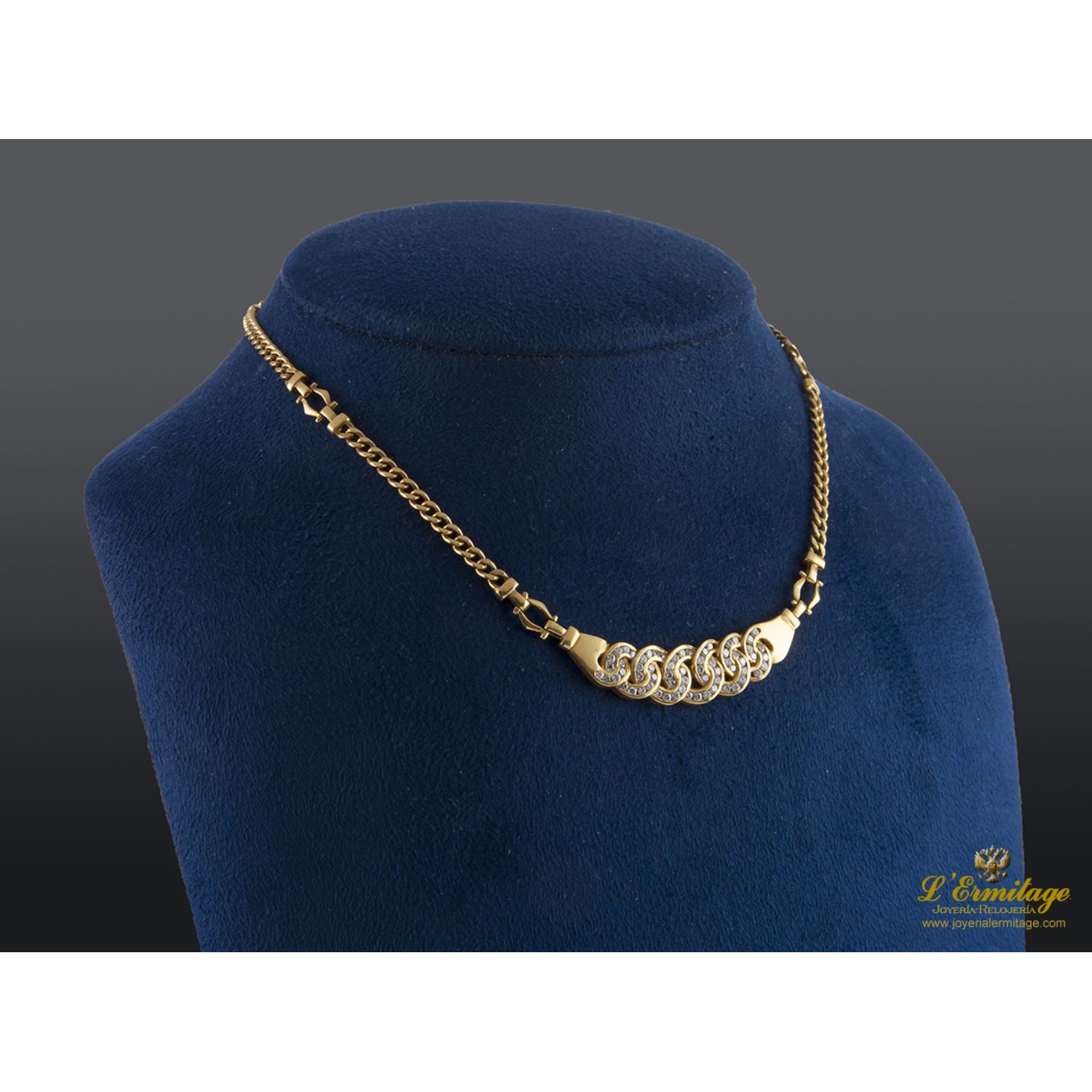 Gargantilla oro amarillo y diamantes