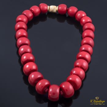 COLLARES<BR>COLLAR CUENTAS DE CORAL  · ref.: IMX
