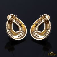 Pendientes aro oro amarillo y diamantes