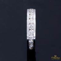 Sortija alianza catalana oro blanco y diamantes. Talla nº 12.