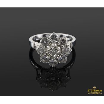 ANILLOS / SORTIJAS<BR>SORTIJA ORO BLANCO Y DIAMANTES. · ref.: PRESENTA CERTIFICADO...