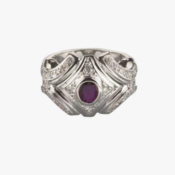 ANILLOS / SORTIJAS<BR>SORTIJA EN ORO BLANCO. PRESENTA UN RUB... · ref.: IRE