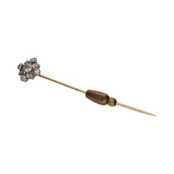 BROCHES / ALFILERES<BR>AGUJA DE CORBATA REALIZADA EN ORO AMAR... · ref.: NMX