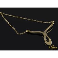 Collar realizado en oro amarillo con un brillante.
