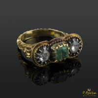 ANILLOS / SORTIJAS<BR>SORTIJA REALIZADA EN ORO AMARILLO, CIR...