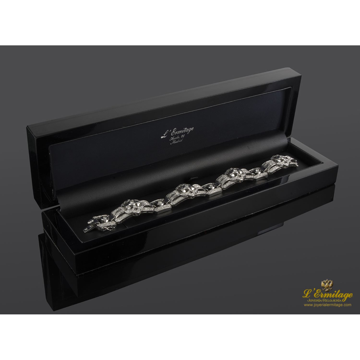 Pulsera oro blanco y diamantes