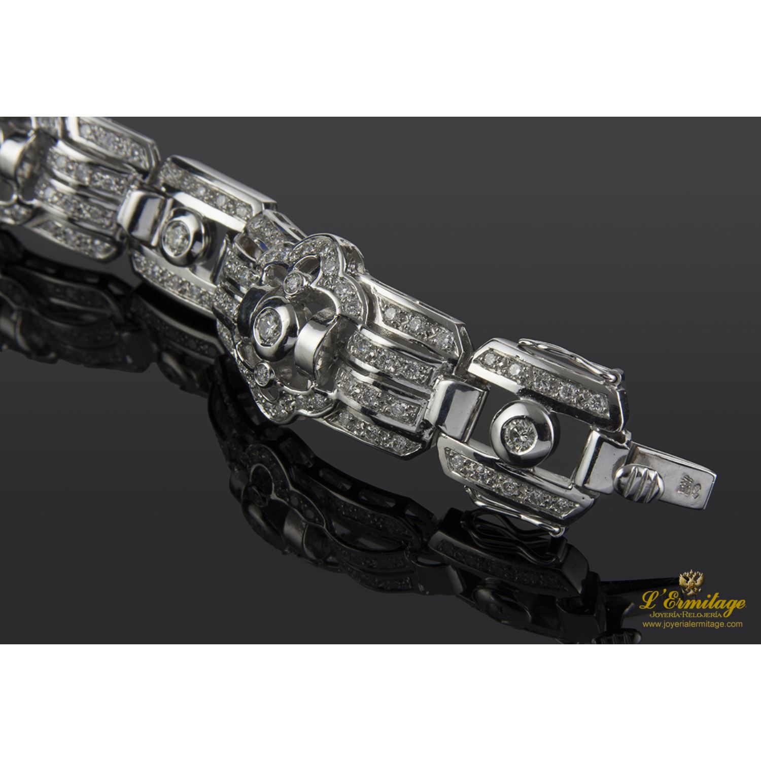 Pulsera oro blanco y diamantes