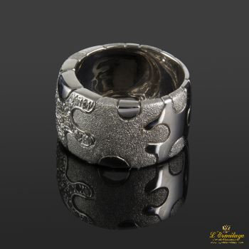 ANILLOS / SORTIJAS<BR>SORTIJA ANCHA REALIZADA EN ORO BLANCO ... · ref.: NOA