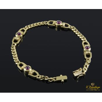 PULSERAS<BR>PULSERA ORO AMARILLO Y RUBÍES · ref.: (RNE)