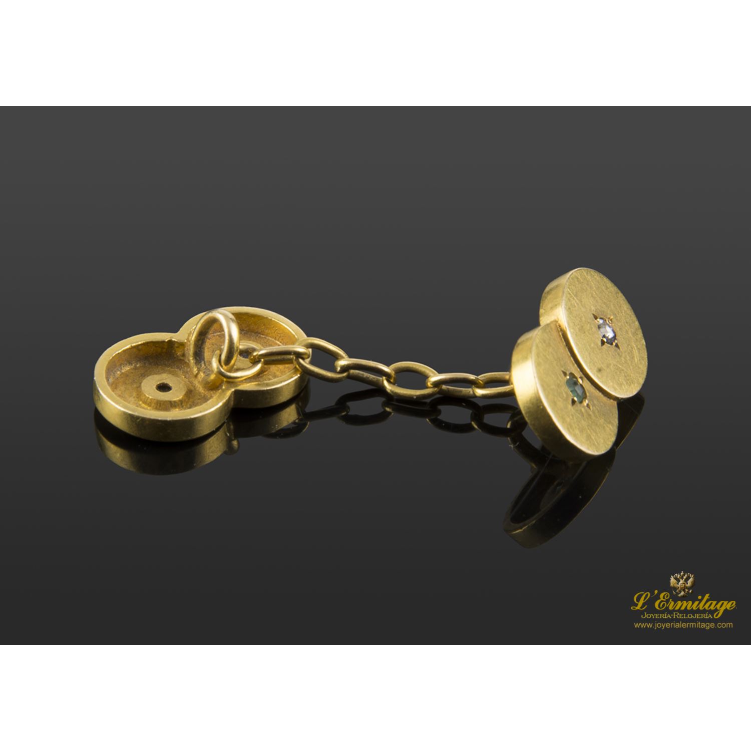 Gemelos antiguos oro amarillo 