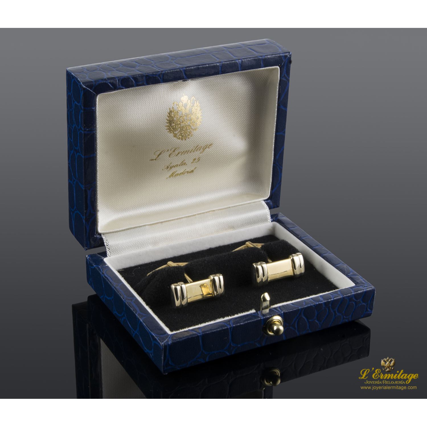 Gemelos oro blanco y amarillo lisos 