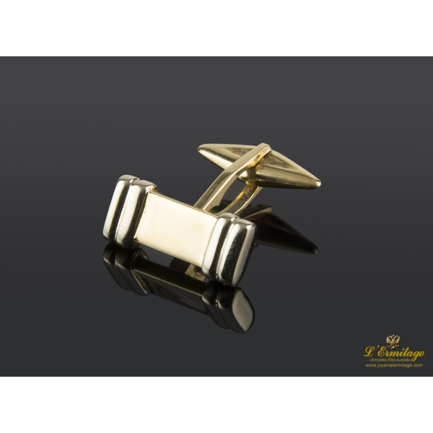 Gemelos oro blanco y amarillo lisos 