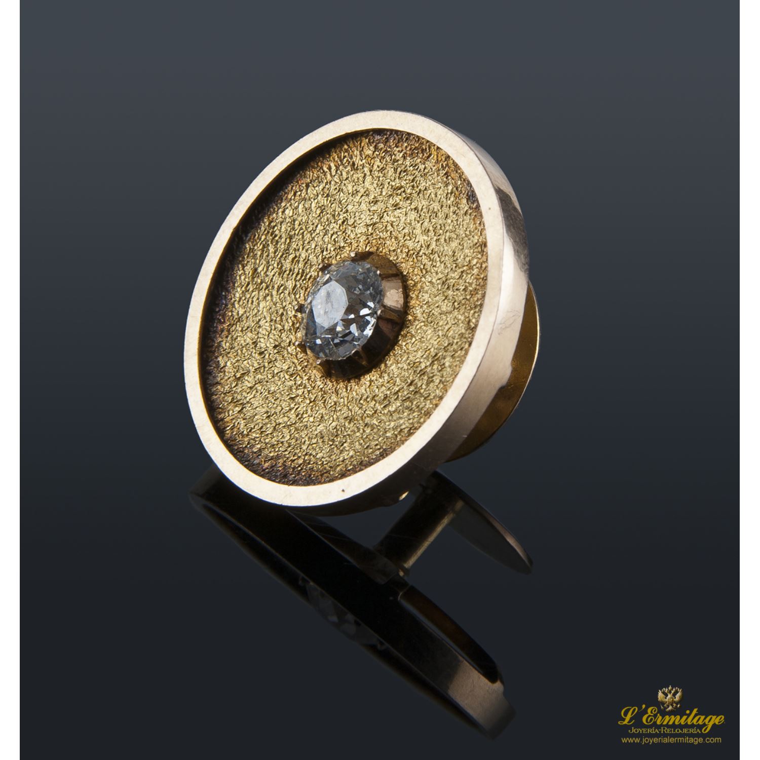 Gemelos antiguos oro amarillo y diamante