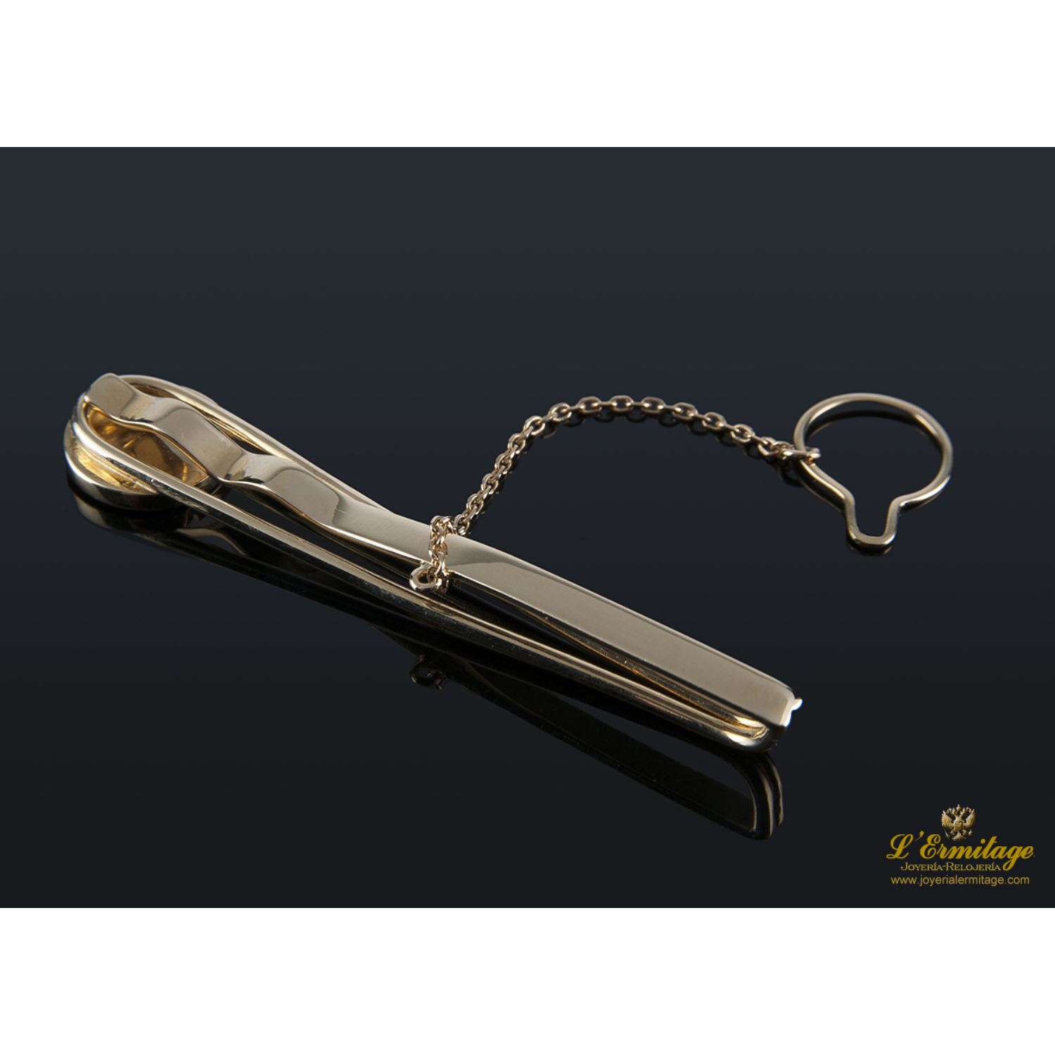 Pisacorbatas oro amarillo y ceramica