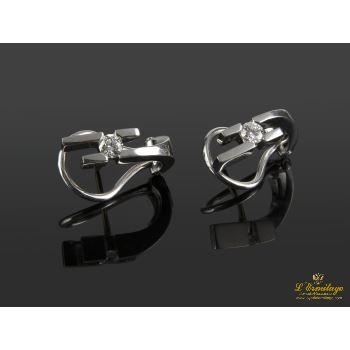 PENDIENTES<BR>PENDIENTES EN ORO BLANCO CON BRILLANTE... · ref.: NMX