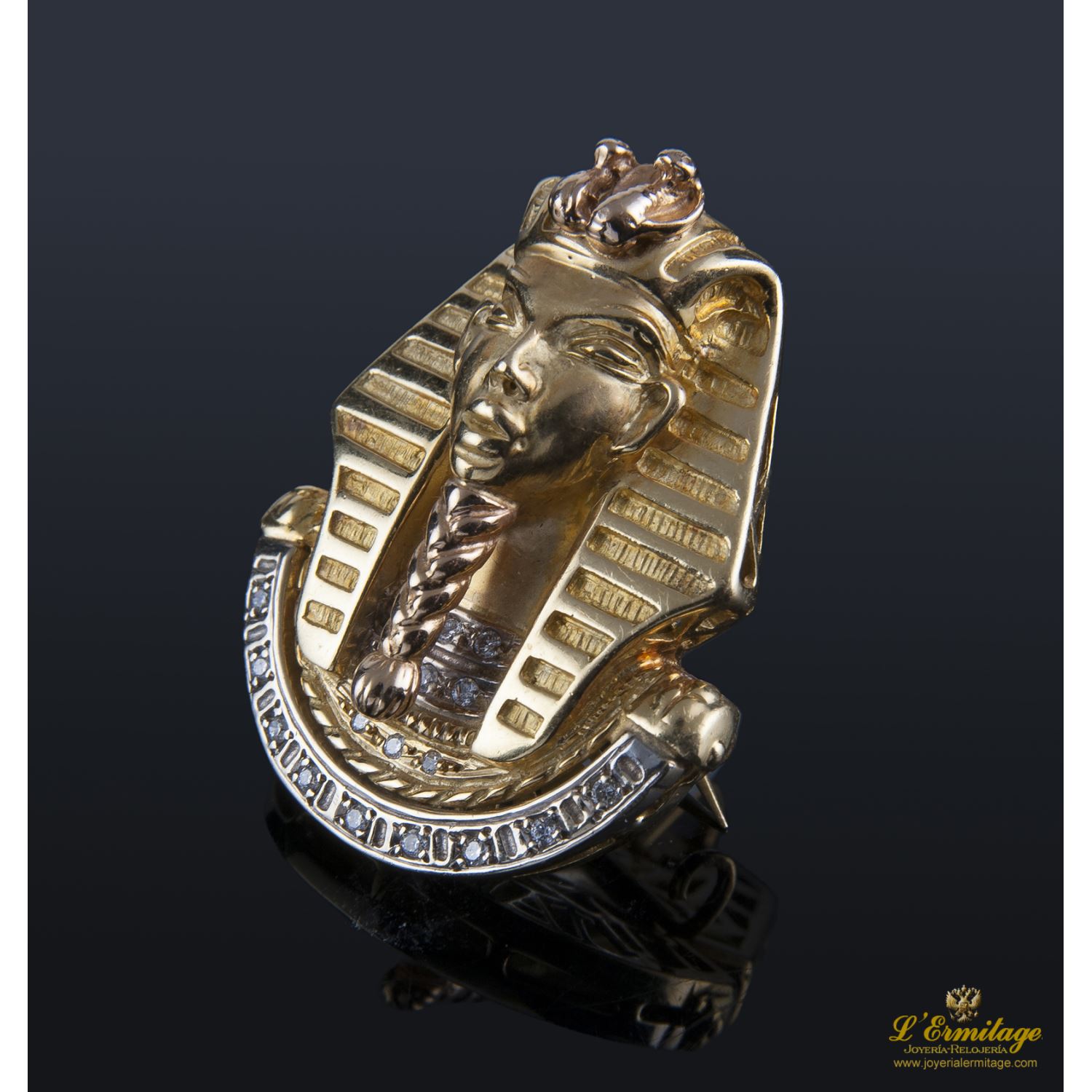 Broche-colgante oro amarillo faraón