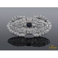 BROCHES / ALFILERES<BR>BROCHE ORO BLANCO Y DIAMANTES.