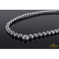 Gargantilla riviere oro blanco diamantes engastados  en chatones