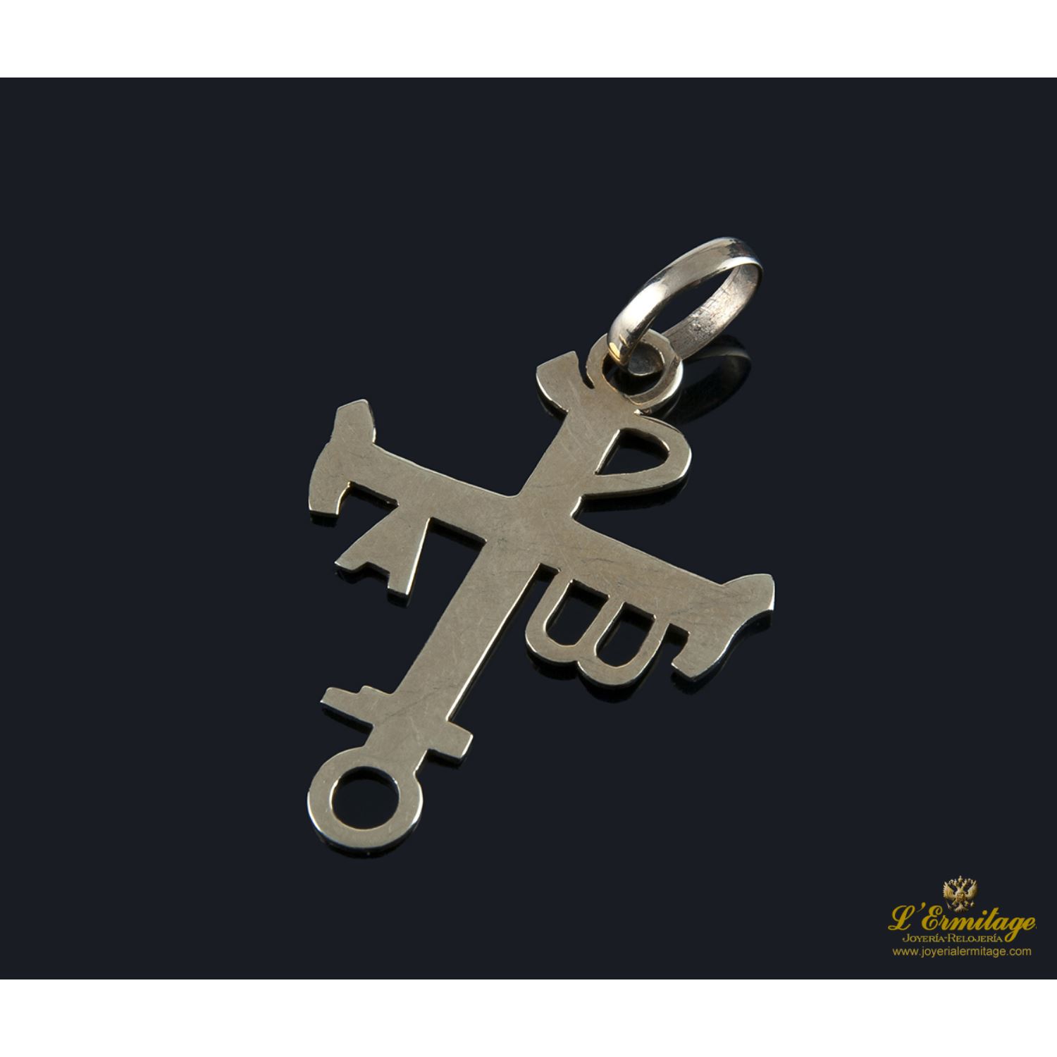 Cruz oro amarillo alfa y beta