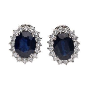 PENDIENTES<BR>PENDIENTES EN ORO BLANCO CON ZAFIROS Y... · ref.: PRESENTA CERTIFICADO...