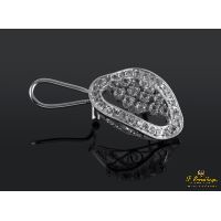 Pendientes oro blanco amarillo y zirconitas.