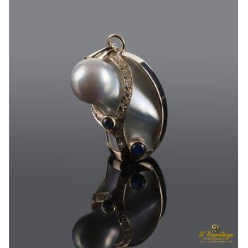 BROCHES / ALFILERES<BR>COLGANTE ORO AMARILLO MADRE PERLA ZAFI... · ref.: (NMX)