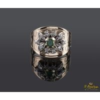 ANILLOS / SORTIJAS<BR>SORTIJA ANTIGUA ORO AMARILLO ESMERALDA...