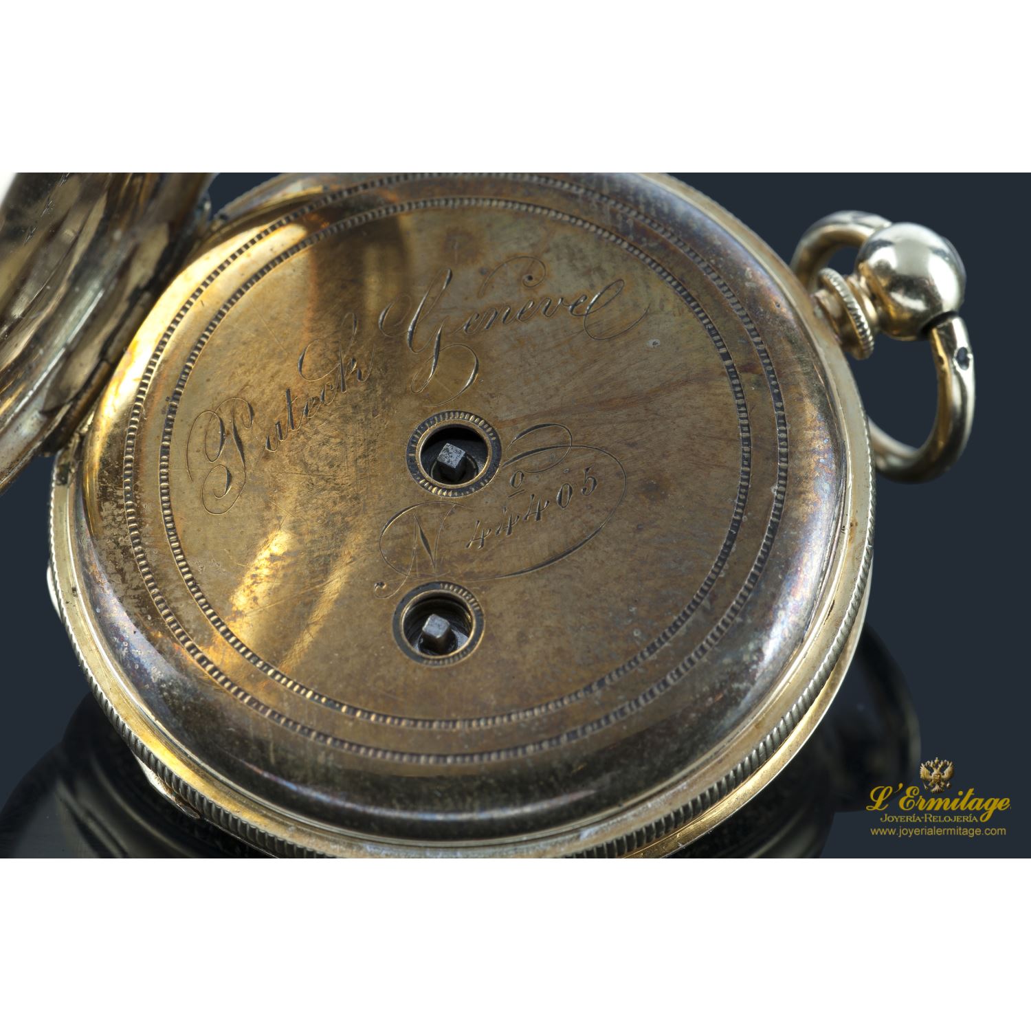 Reloj bolsillo pateck oro amarillo esmaltado