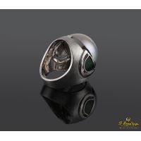 Sortija oro blanco media perla 