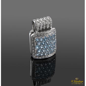 COLGANTES<BR>COLGANTE ORO BLANCO Y CITRINOS · ref.: COLGANTE ORO BLANCO ...