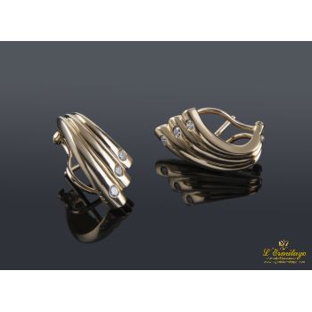 PENDIENTES<BR>PENDIENTES EN ORO AMARILLO CON BRILLAN... · ref.: NSC