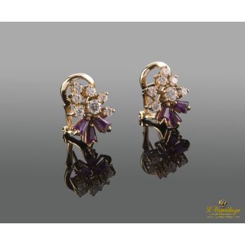 PENDIENTES<BR>PENDIENTES ORO AMARILLO RUBÍES Y DIAMA... · ref.: (NIM)