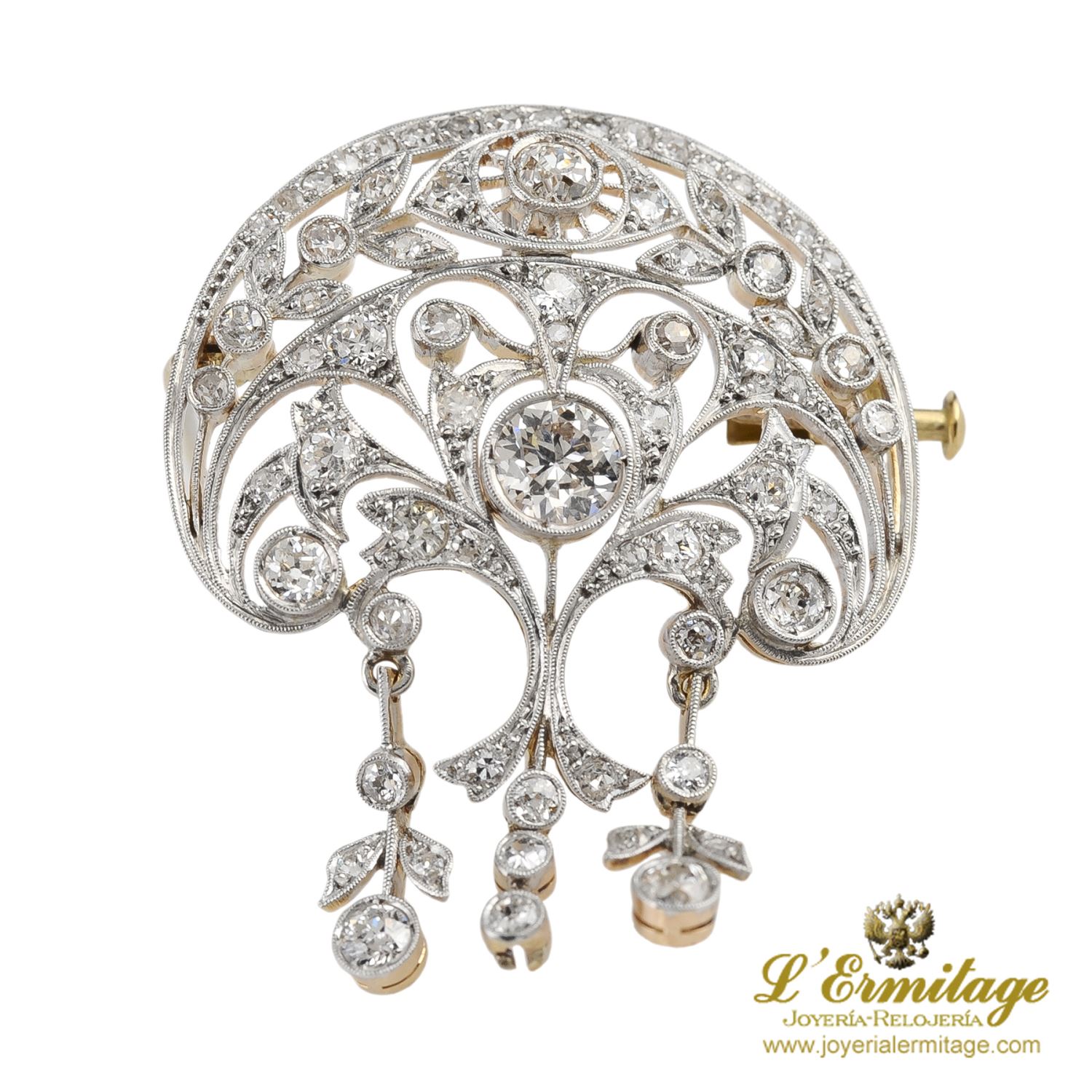 Broche-alfiler diamantes