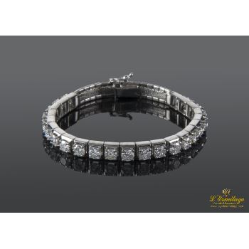 PULSERAS<BR>PULSERA RIVIERE ORO BLANCO · ref.: (AIXM)