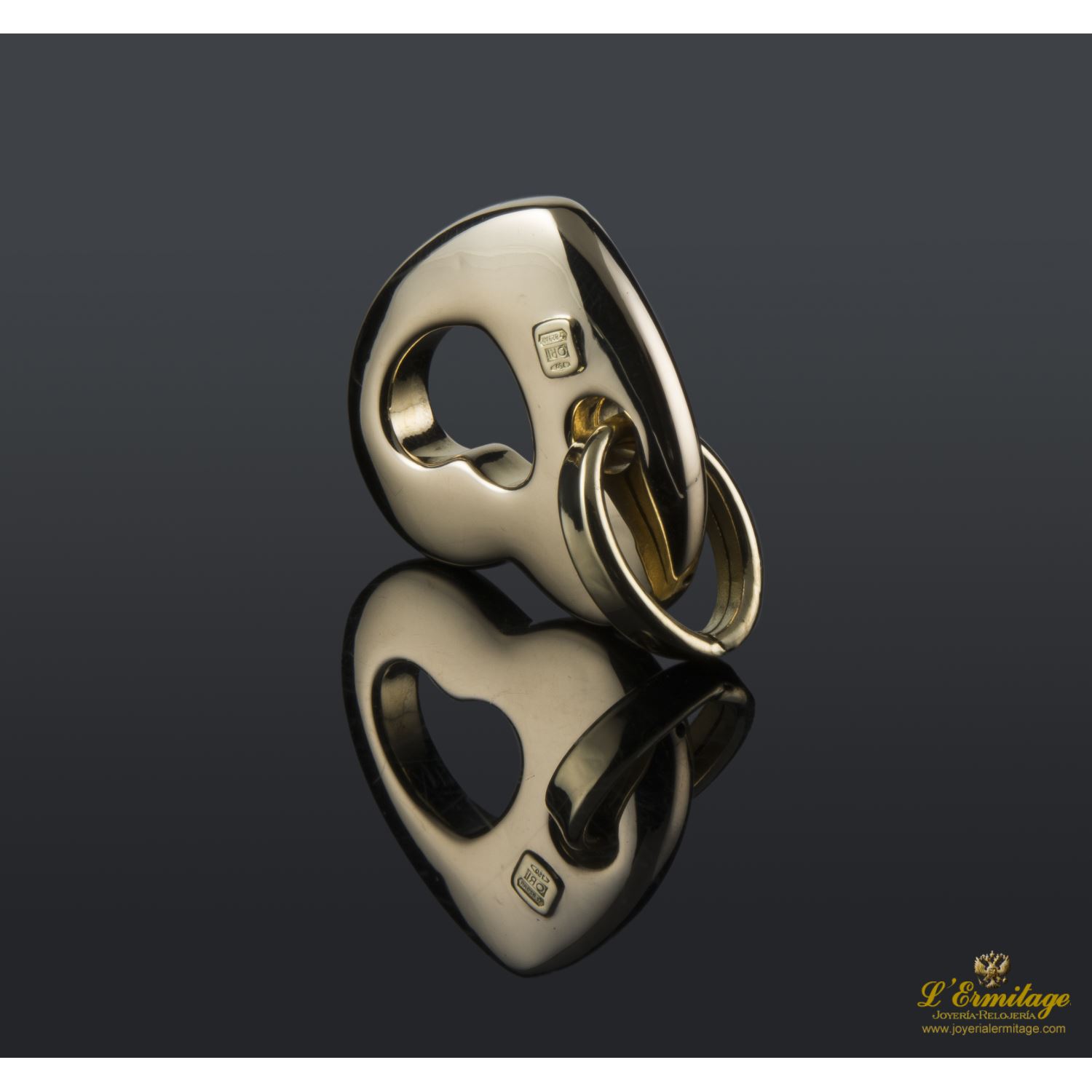 Colgante oro amarillo corazón