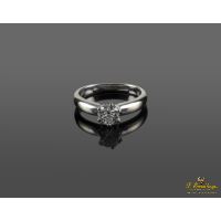 ANILLOS / SORTIJAS<BR>SOLITARIO EN ORO BLANCO CON UN BRILLAN...