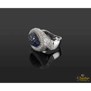 ANILLOS / SORTIJAS<BR>SORTIJA ORO BLANCO ZAFIROS Y DIAMANTES · ref.: (NIMX)