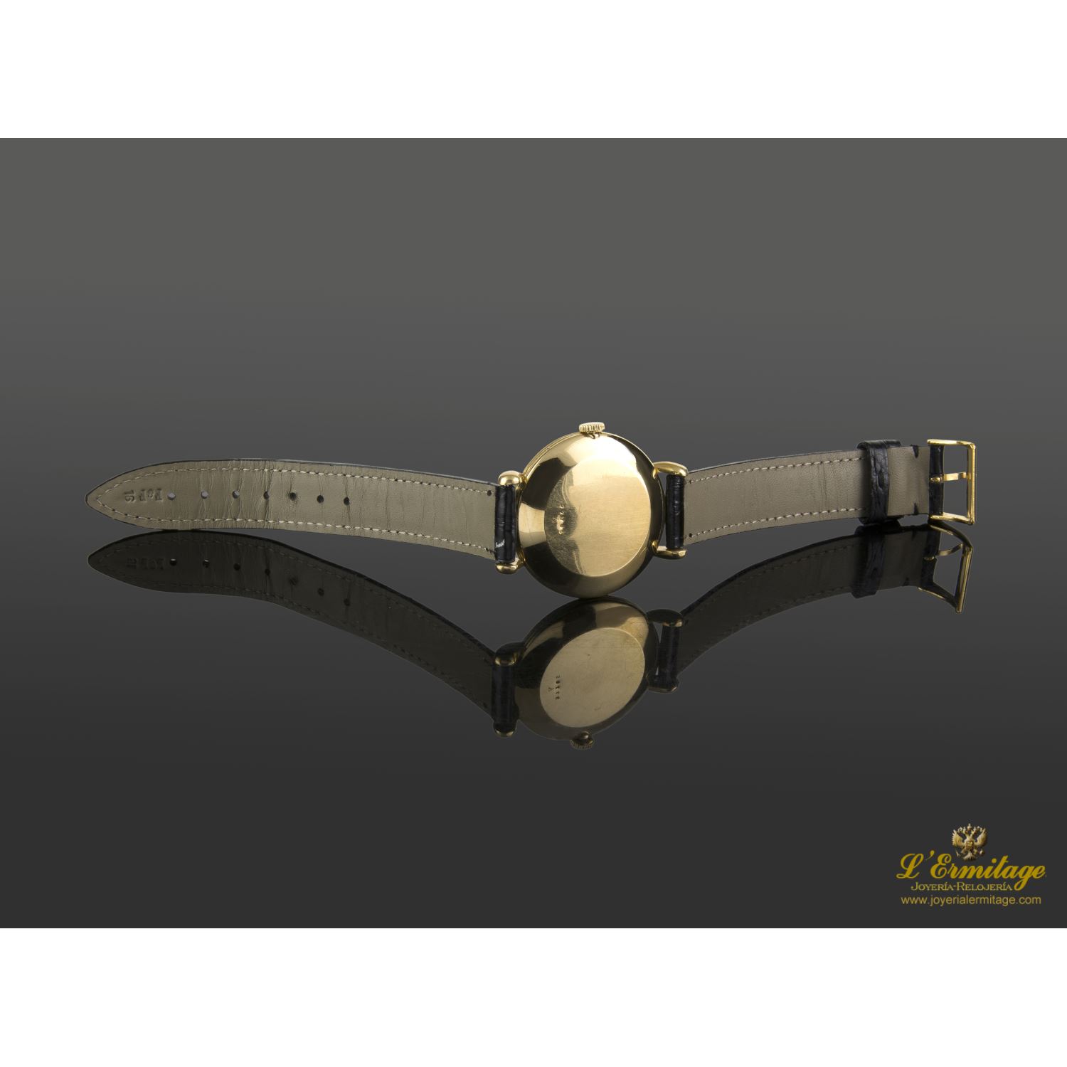 Triple calendario oro amarillo cuerda manual