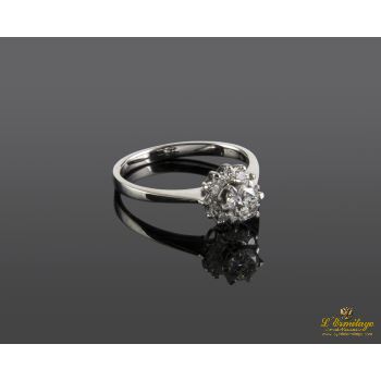 ANILLOS / SORTIJAS<BR>SORTIJA SOLITARIO EN ORO BLANCO CON BR... · ref.: PRESENTA CERTIFICADO...