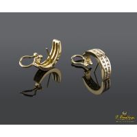Pendientes en oro amarillo y brillantes