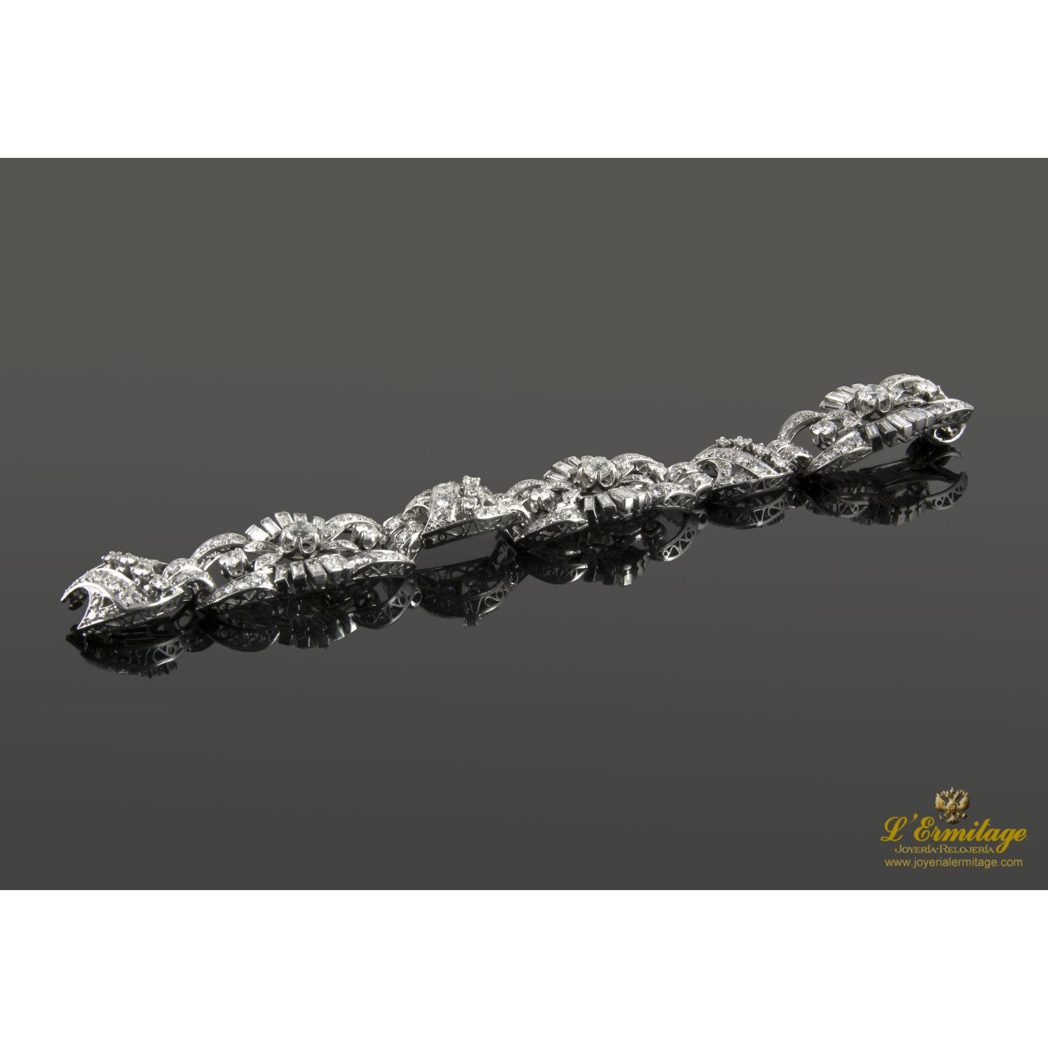 Pulsera oro blanco y diamantes