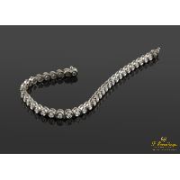 Pulsera riviere chatones oro blanco brillantes.