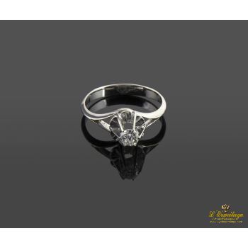 ANILLOS / SORTIJAS<BR>SOLITARIO EN ORO BLANCO CON BRILLANTE · ref.: SM