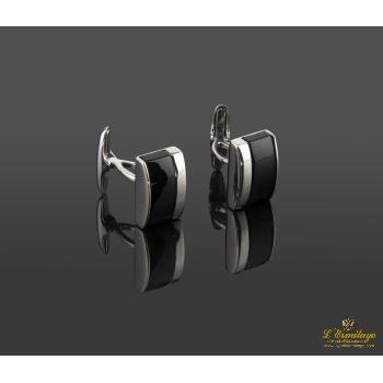 GEMELOS<BR>GEMELOS ORO BLANCO Y ONIX · ref.: (NAM)