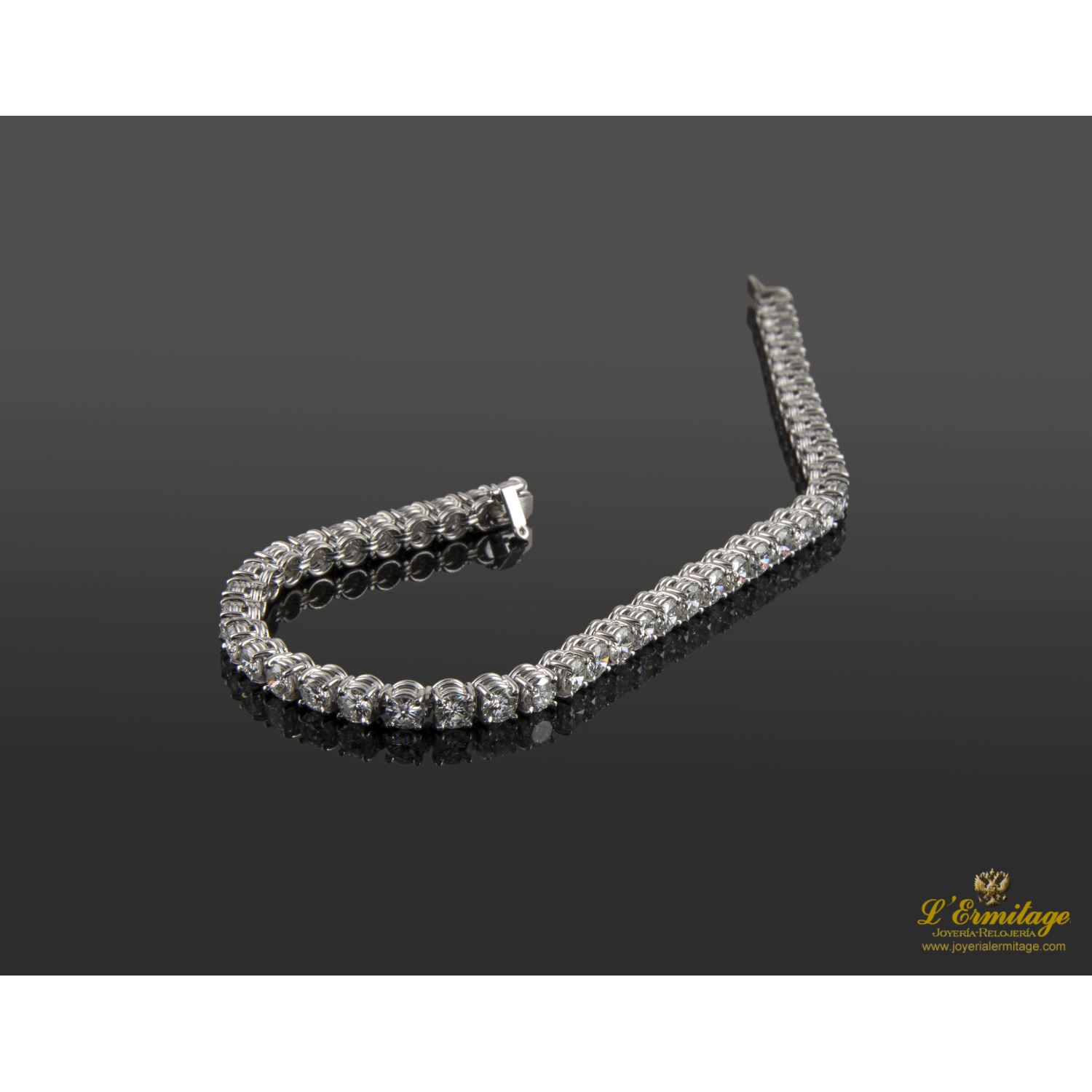 Pulsera riviere oro blanco