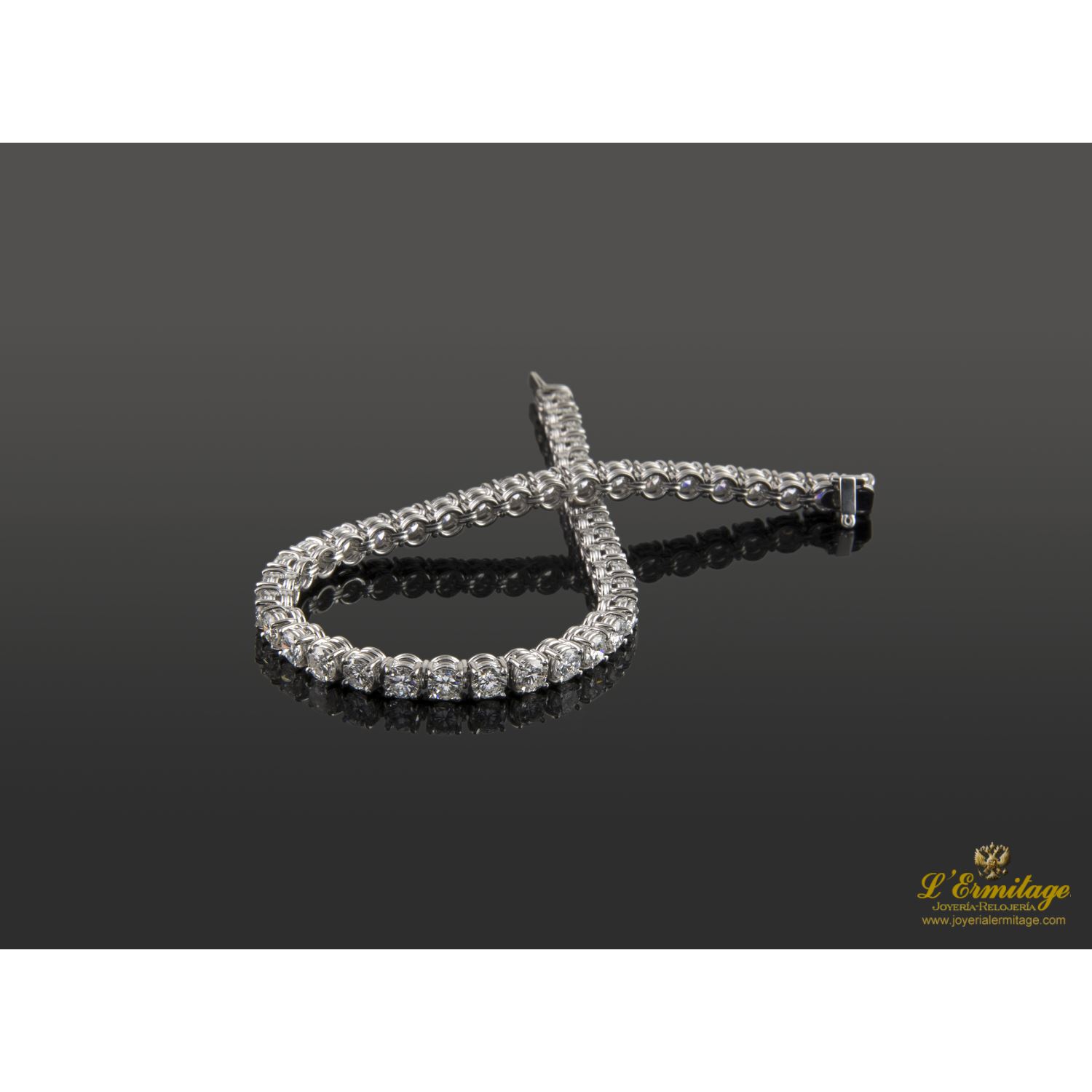 Pulsera riviere oro blanco