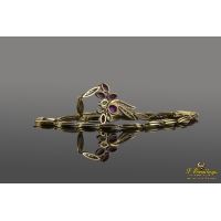 Gargantilla oro amarillo diamantes y rubíes