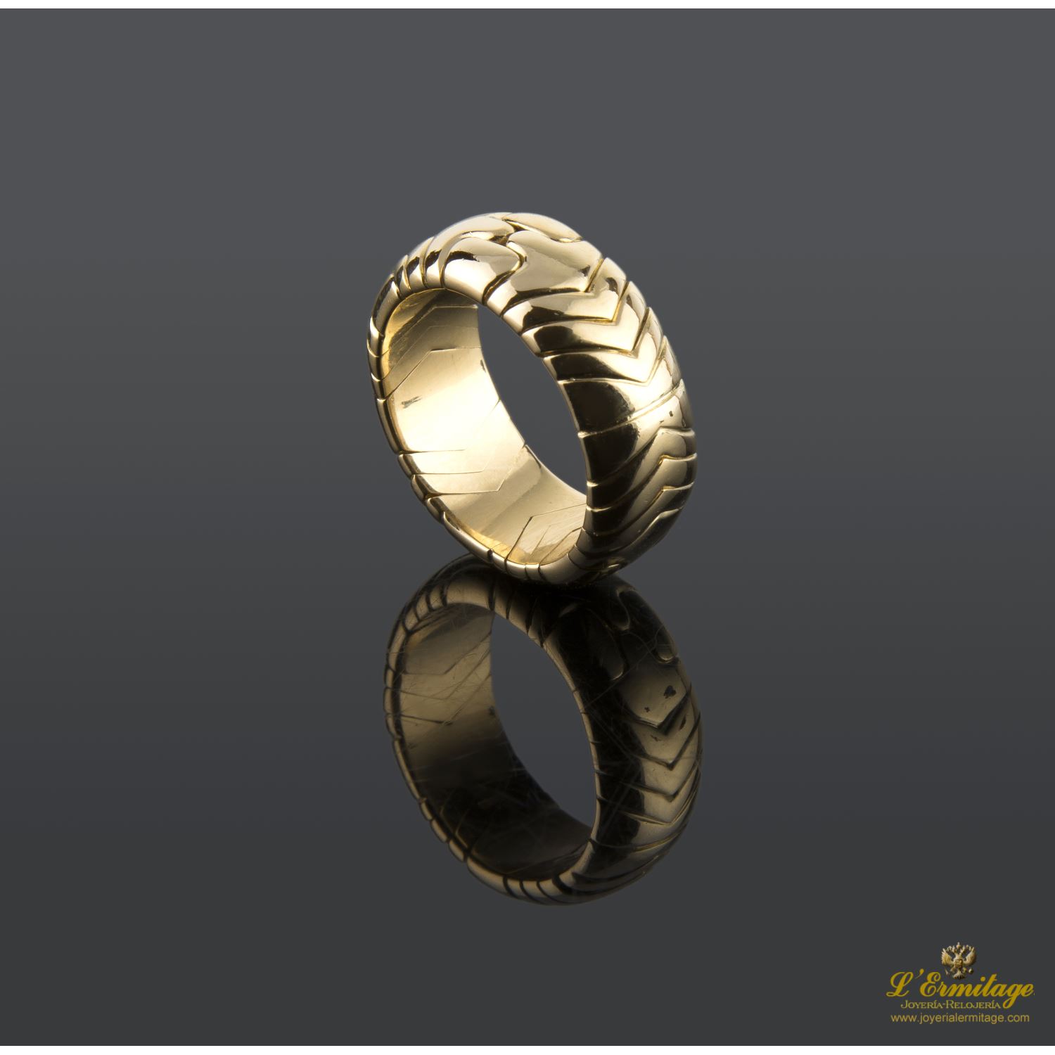 Anillo oro amarillo tubogas