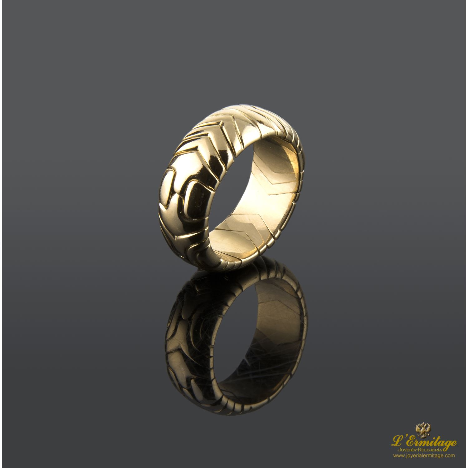 Anillo oro amarillo tubogas